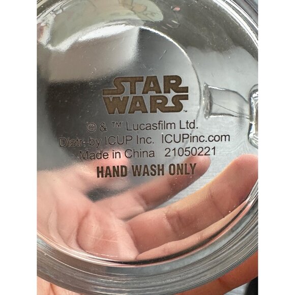 Disney Star Wars the Mandalorian Glass Mug | Baby Yoda Coffee Mug 17.5 OZ. Merry - Picture 2 of 4
